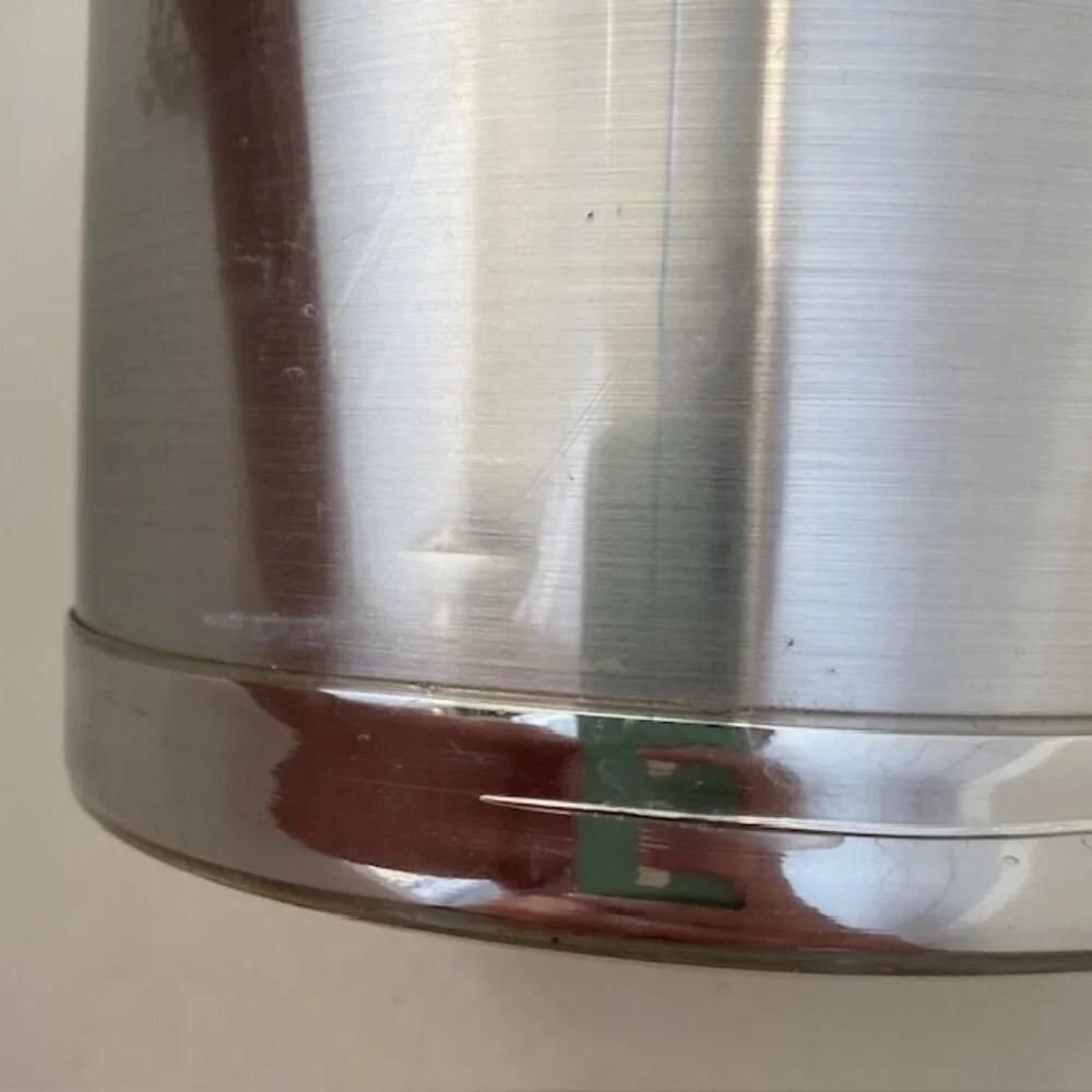 VINTAGE Georges Briard Brushed Silver Acrylic Barware Ice Bucket